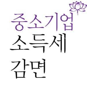 중소기업 소득세 감면 신청 대상