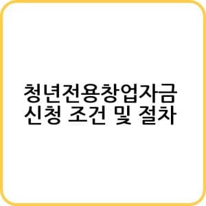 청년 창업자금대출 정보