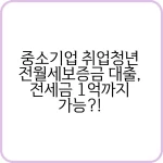 중소기업 취업청년 전월세보증금 대출, 전세금 1억까지 가능?! 9 중소기업 취업청년 전월세보증금 대출 전세금 1억까지 가능
